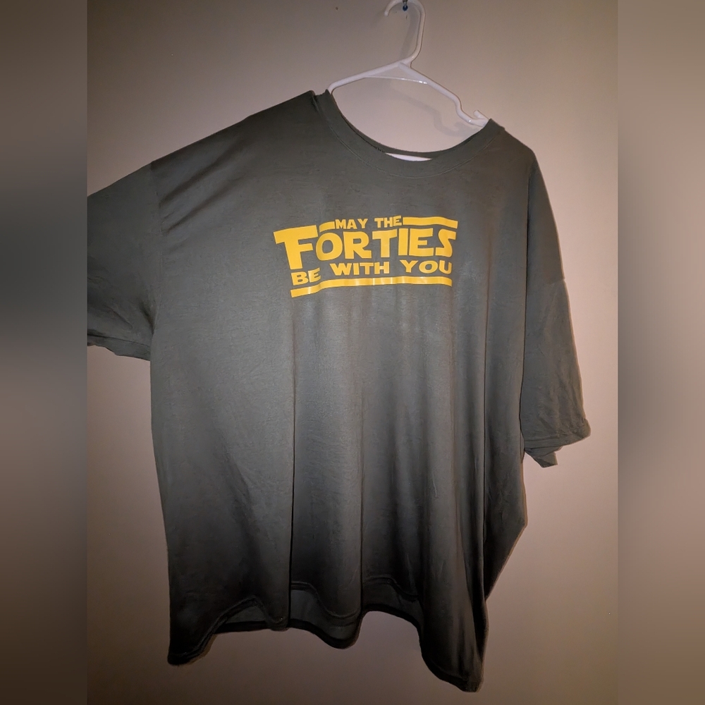 Gildan Performance May The Forties Be With You Olive Green T-Shirt Men's 3XL